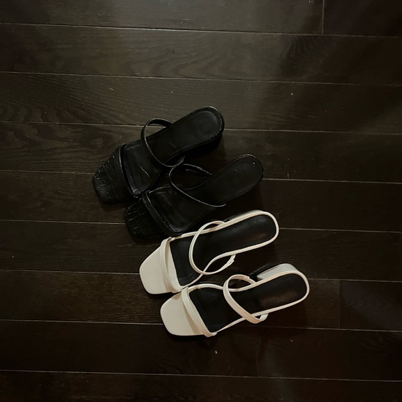 Black Therapy Block Heels - Picture 3 of 3